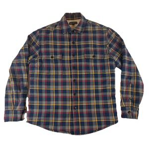 J Crew Flannel Shirt‎ Mens Medium Sherpa Lined Plaid Mercantile
